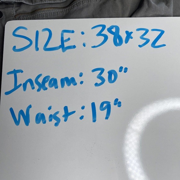 Wrangler Outdoor Series Cargo Pants Men's 38x32 Gray Utility Workwear 30” inseam - Picture 15 of 16